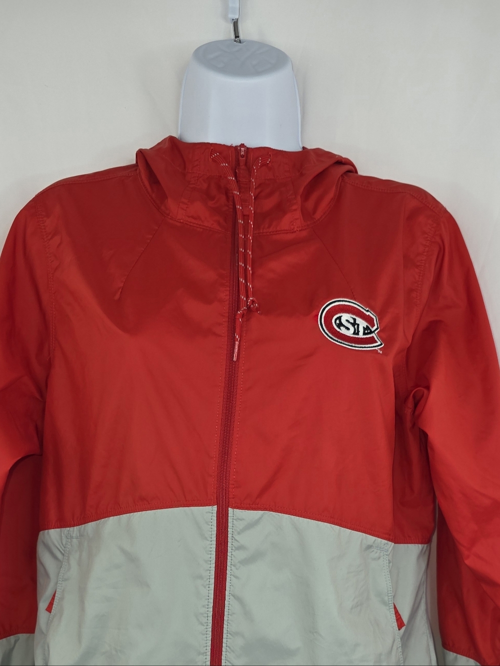 Columbia Women's St Cloud State University Red Windbreaker Size Small AL-3535 - Picture 2 of 11